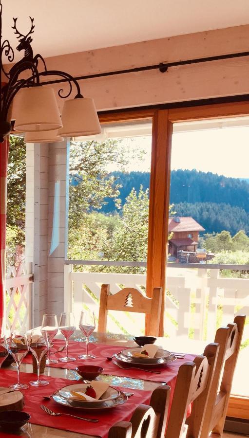 Chalet Le Flocon Bleu - Mauselaine Avec Vue Sur Le Lac De Gérardmer Buitenkant foto