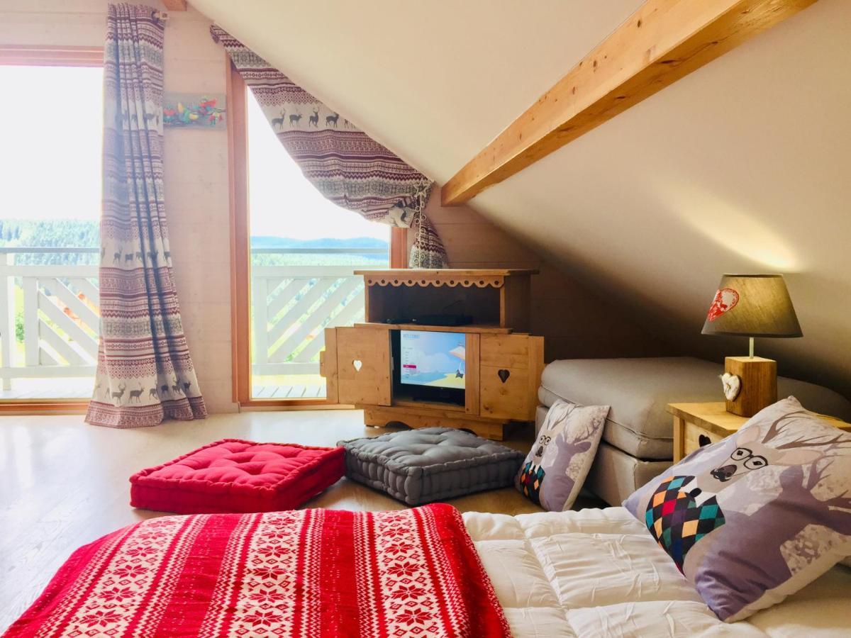 Chalet Le Flocon Bleu - Mauselaine Avec Vue Sur Le Lac De Gérardmer Buitenkant foto